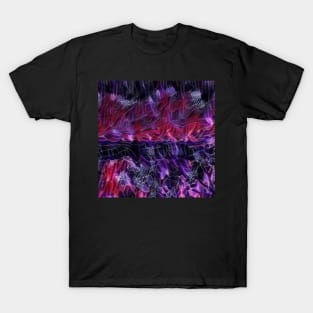Deep Purple Abstract Design T-Shirt
